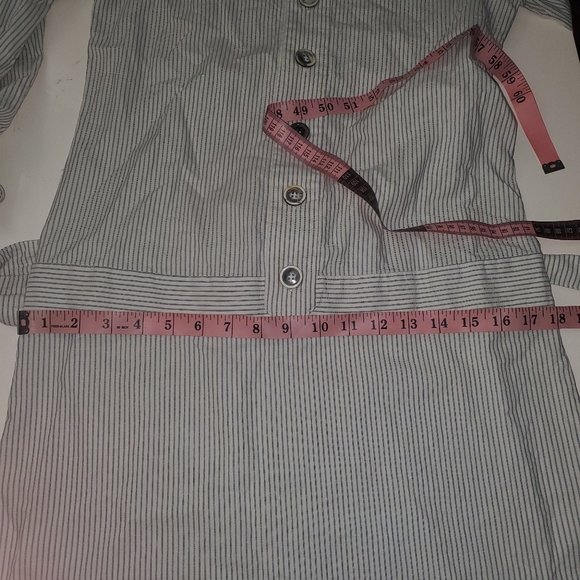 Vintage A.P.C. Striped Button Down Belted Dress 36 - Picture 6 of 6